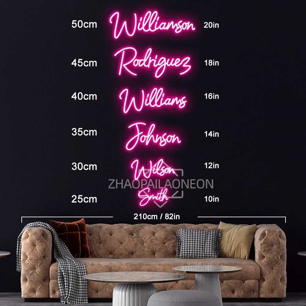 Custom Neon Sign LED Custom Name Neon Lights Personalized Wedding Light Signs Bedroom Home Decoration LED Neon Letters Sign W250526
