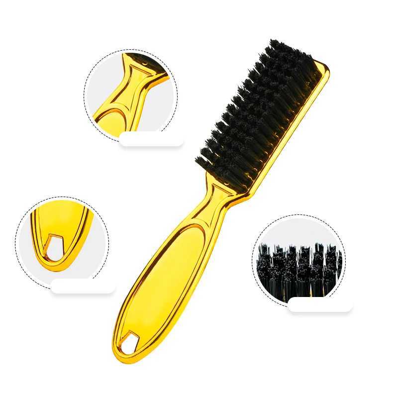 Fade Brush Hair Comb Scissors Cleaning Brush Barber Shop Skin Plastic Handle Hairdressing Soft Cleaning Brush Hair Styling Tools R250526