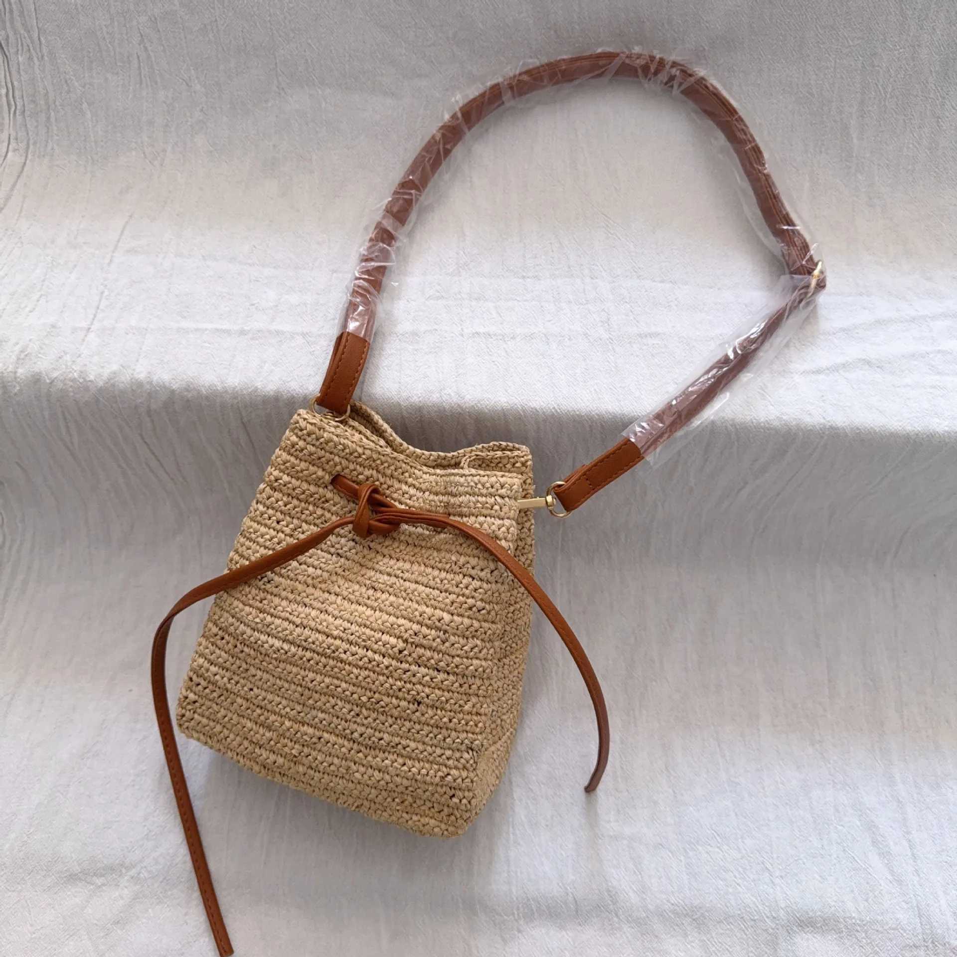 Ladies Summer Straw Lafite Crossbody Bag Women Beach Holiday Shopping Woven Shoulder Handbag Messenger Purses For Women Bags W250524