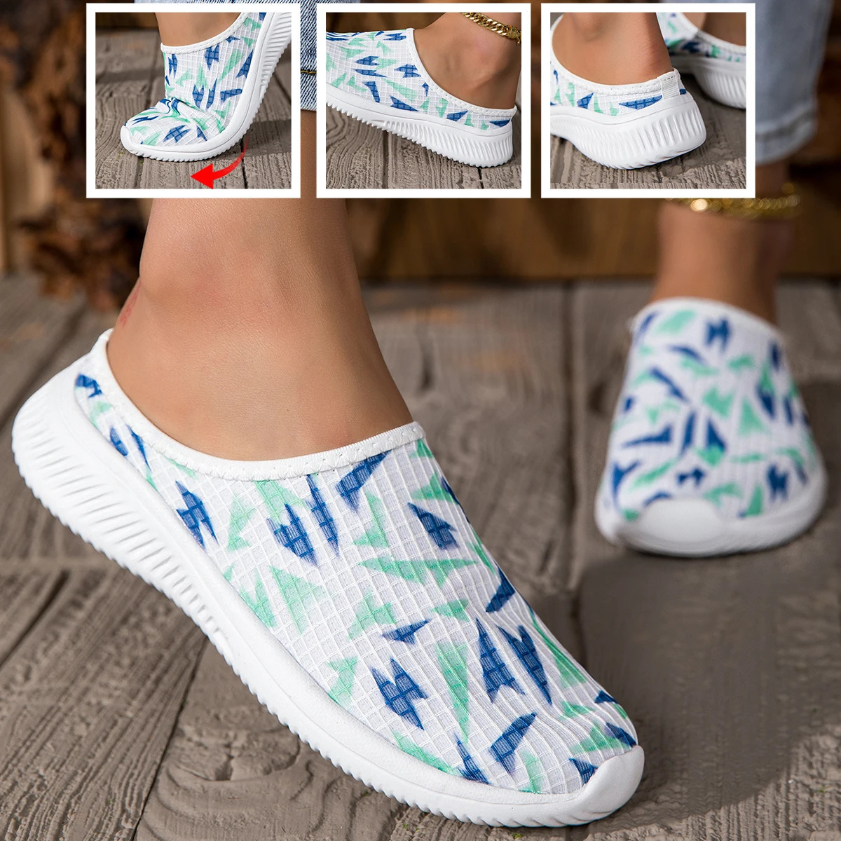 Summer Half Slippers Womens Breathable SlipOn Casual Flats Comfortable Home Shoes for Warm Weather 250526BJ - view 5