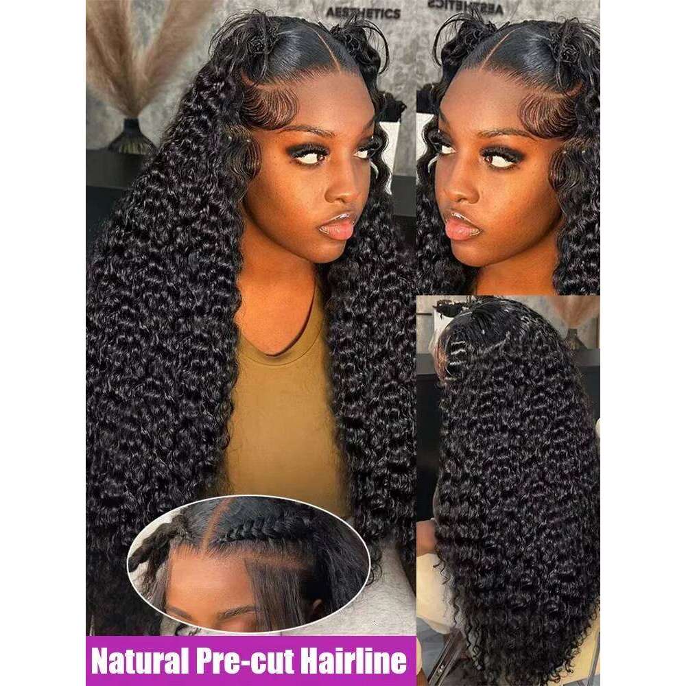 300% High Density Loose Deep Wave 40 46 50 Inch 13x6 13x4 HD Lace Frontal Human Hair Wig Brazilian 360 Full Curly Wigs For Women