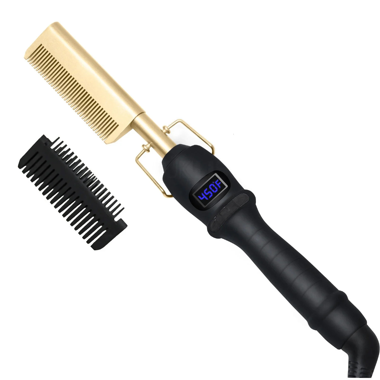 Hair Iron Straightener LCD Comb Wet And Dry Use Heating Comb Electric Environmentally Friendly Alloy Curler Iron 250520