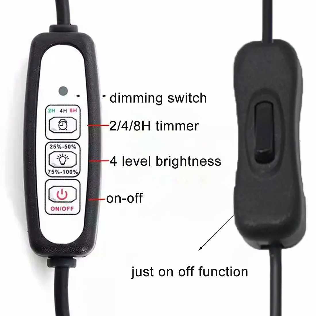 USB Grow Light for Indoor Plants LED Plant Lamp with Stand Flexible Gooseneck Height Adjustable Sun Growing LampXJ250526