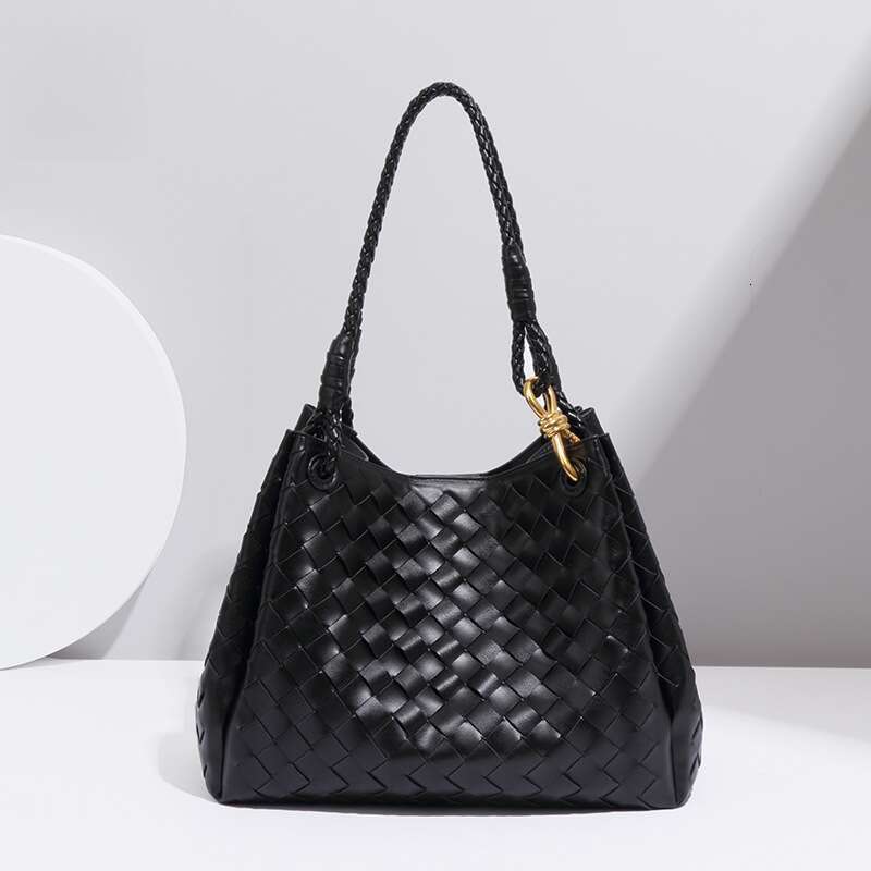 Luxury Fashion Two-Piece Set Mother And Child Single Shoulder Large Parachute Handbag Bucket High-End Woven Underarm Bag