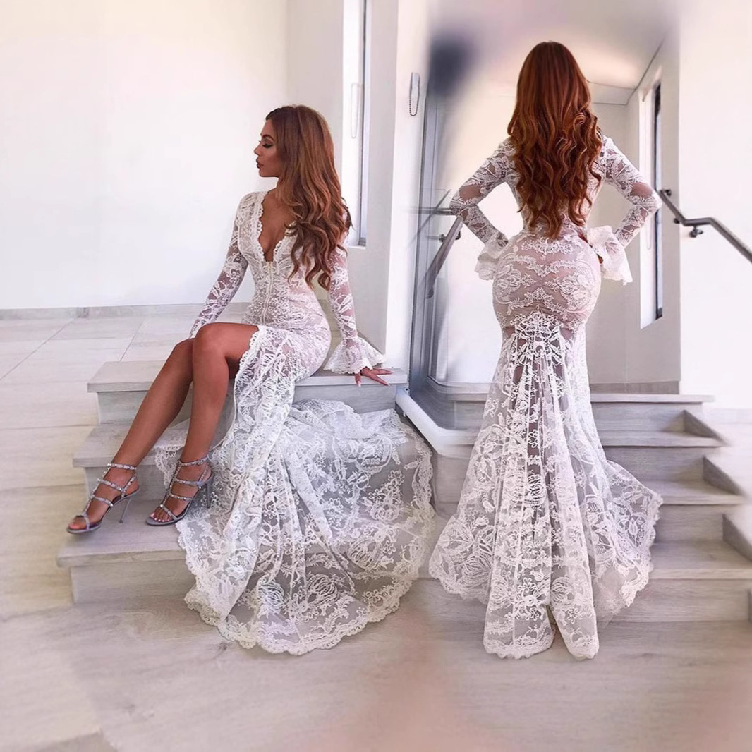 New wave lace loose sunscreen beach cardigan long skirt holiday Suit Swimsuit with blouse