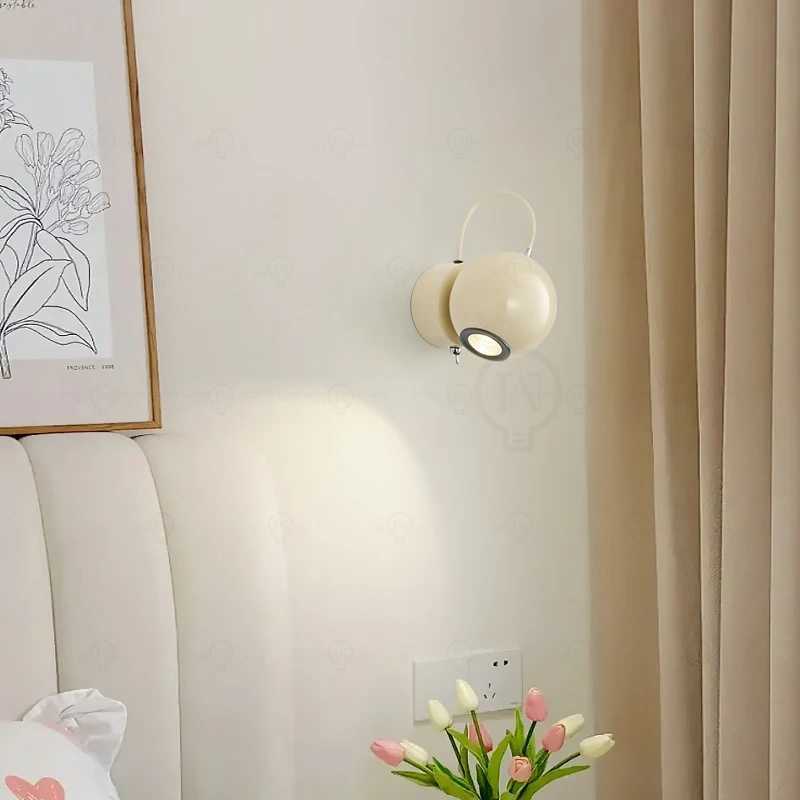 Light luxury and minimalist bedroom wall lamp with adjustable angle and switch small wall lamp minimalist bedside lampXJ250526