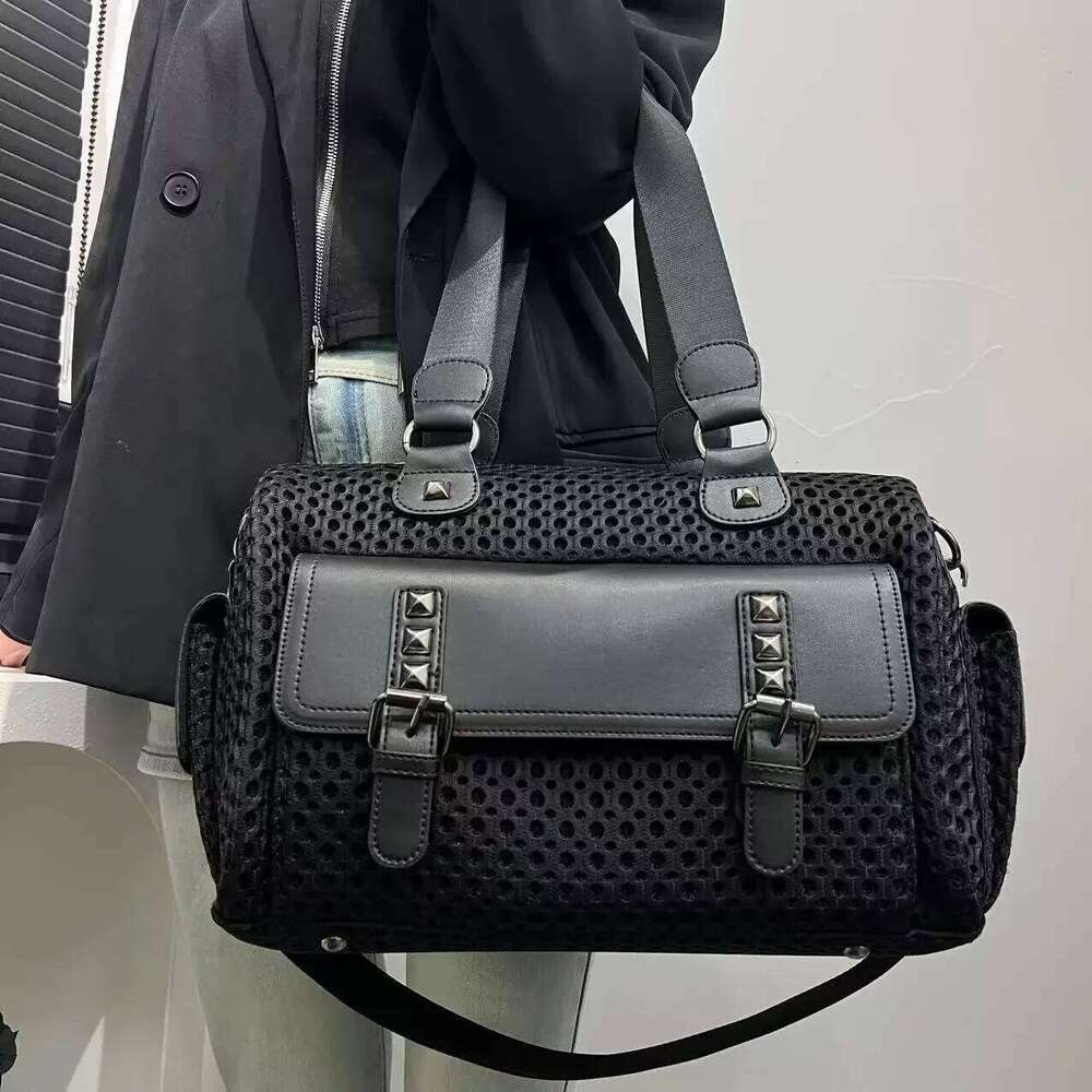 Women's Bags Designer Ladies' Fashion Y2k Street Hot Girl Yansew Handbag Large Capacity Retro Splicing Punk Shoulder Bag