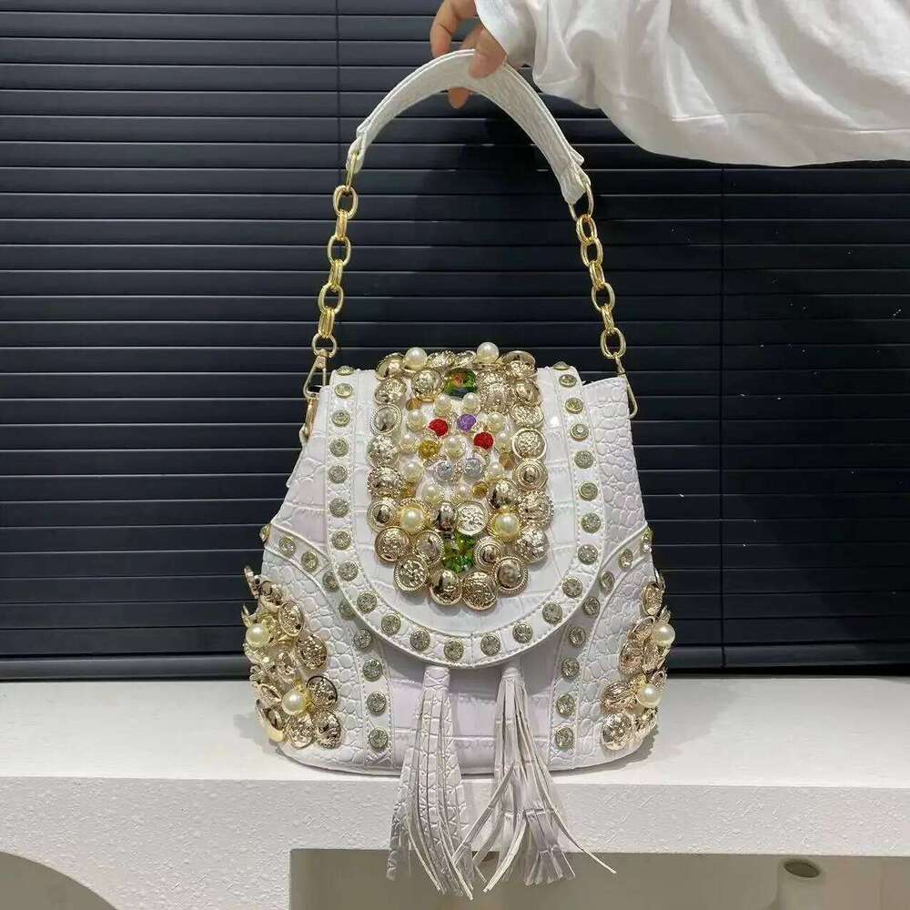 Women's Bags Designer Women's Fashion Dia Handbag Elegant Evening Beaded Light Backpack Crossbody Bag