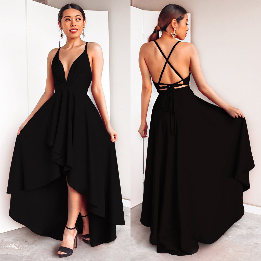 New dress sexy V-neck suspender dress long skirt