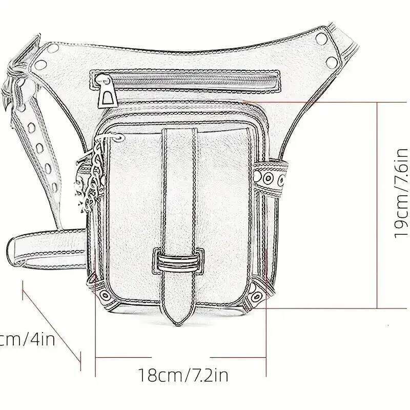 Women's Bags Designer Punk Retro Men Outdoor Single Shoulder Crossbody For Women Mobile Phone Waist Bag