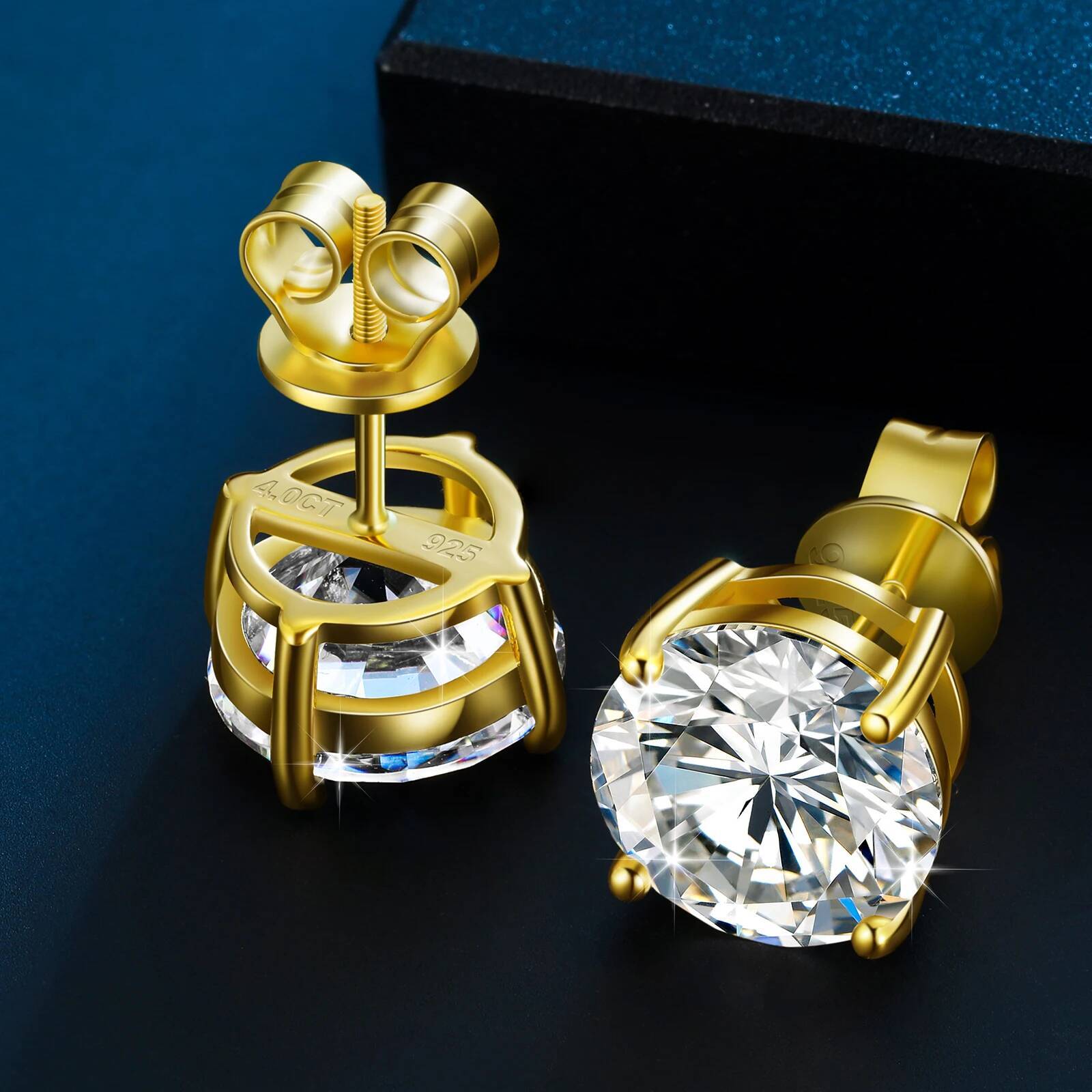 Classic Round Moissanite Earring Top Quality 100% Sterling Sier For Women Men's Jewelry Fashion Earrings Engagement