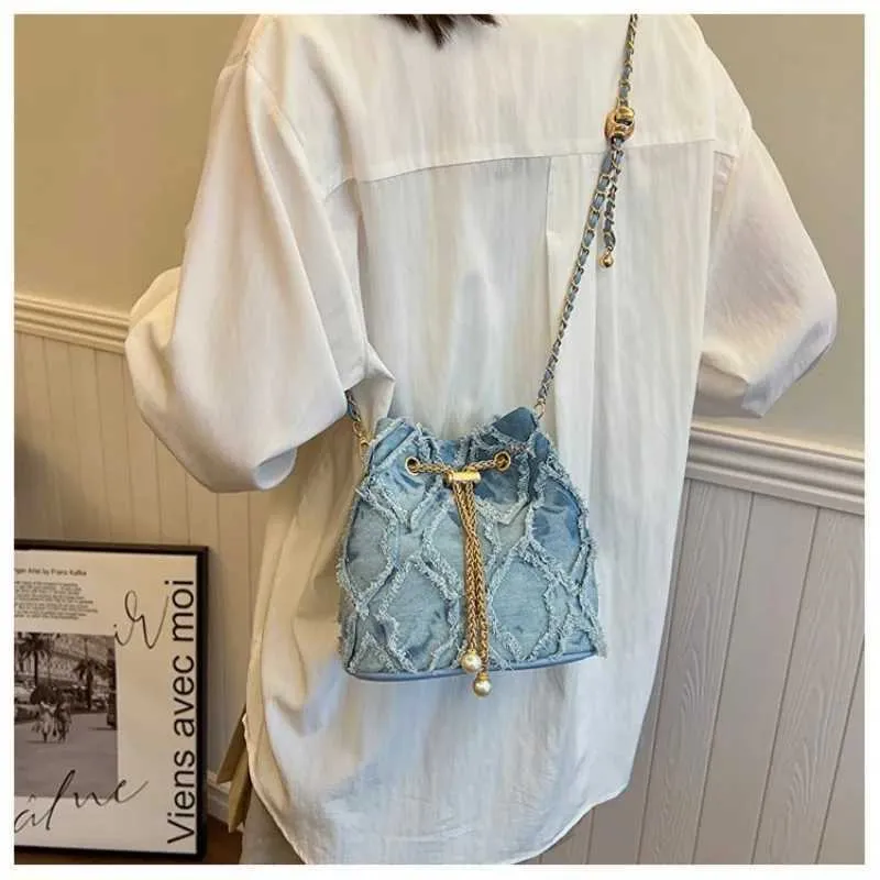 Shoulder Bag Crossbody se Designer 2025 denim bucket womens handbag designer large capacity new shoulder messenger bag Free shipping