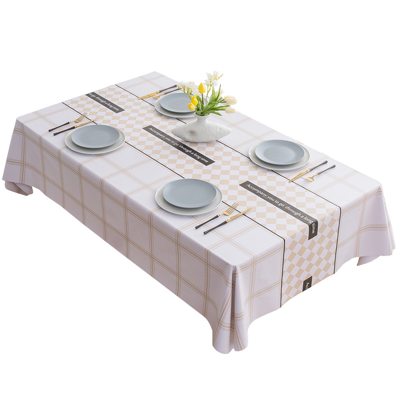 D275 tablecloth waterproof and oil-proof washable cloth desk ins style tablecloth rectangular pvc coffee table household tablecloth Nordic