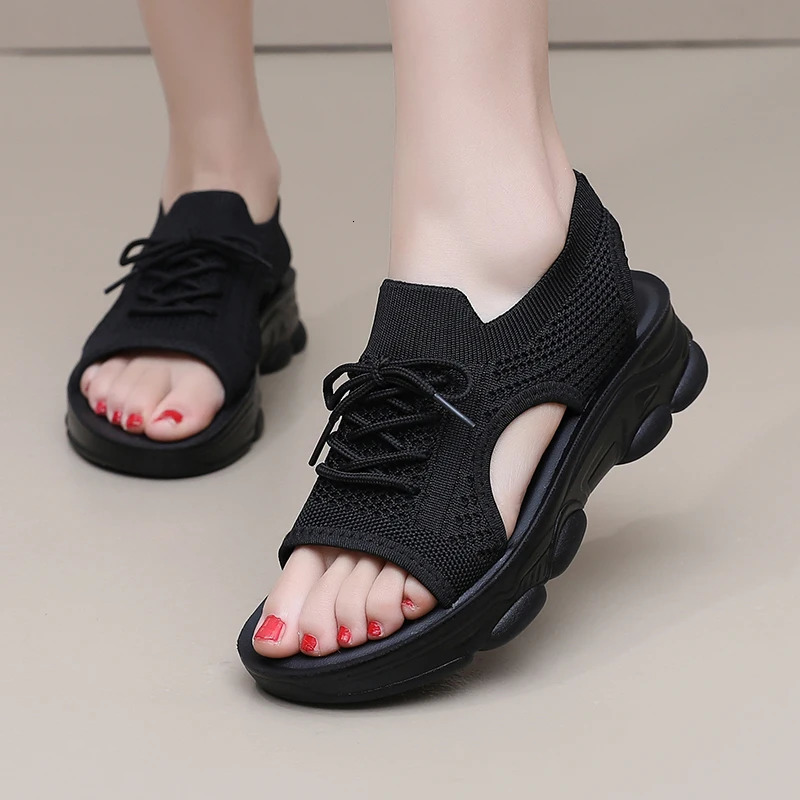 Summer Womens Casual Sandals with Breathable Uppers and Antislip Soles for Outdoor Travel 250526