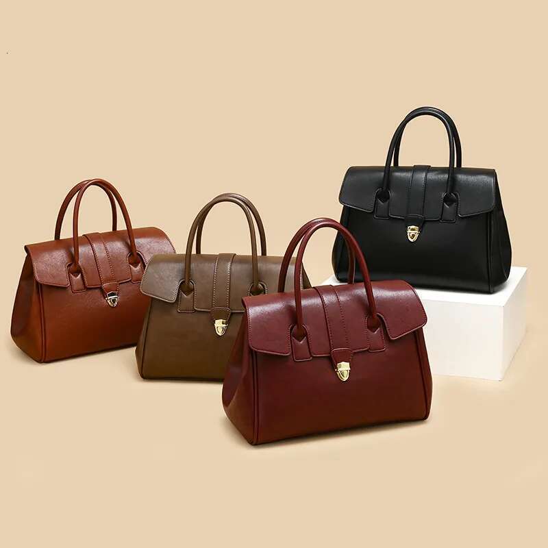 Vintage Leather Tote for Women Spacious Designer Work Bag Water Resistant Office Briefcase Commuter Travel Handbag bag