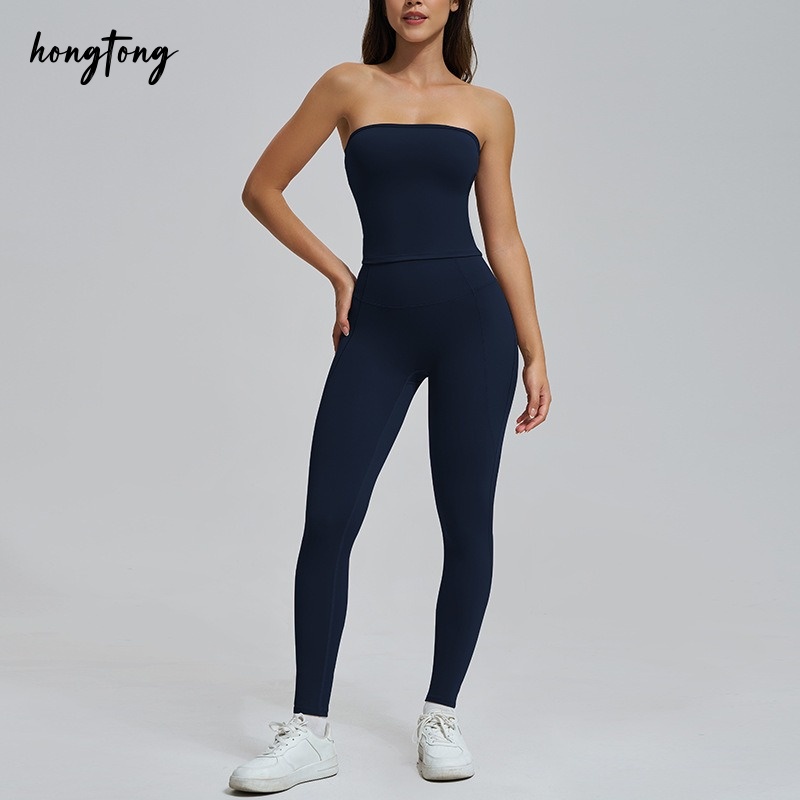 workout sets woman elastic skinny sleeveless fitness yoga set gym clothes outdoor running breathable moisture wicking quick dry versatile active wear 