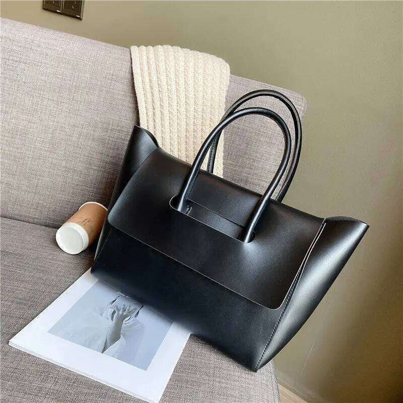CGABG 2024 Fashion Handbags Woman Large Capacity Tote Simple High Quality PU Leather Female Designer Shoulder Bag