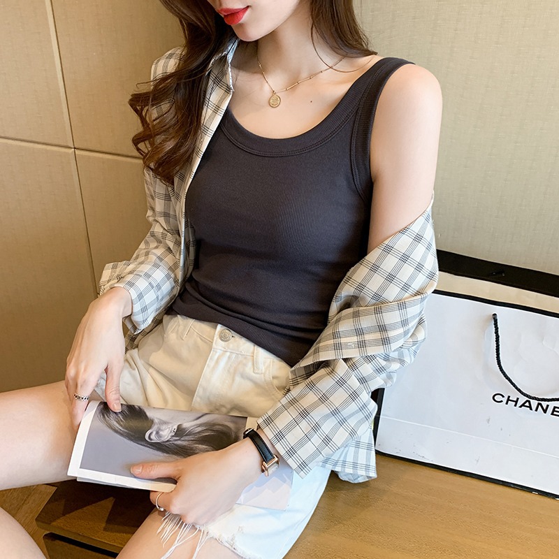 MM135 Sleeveless Underwear Camisole for Women Summer Slim Fit Korean Style