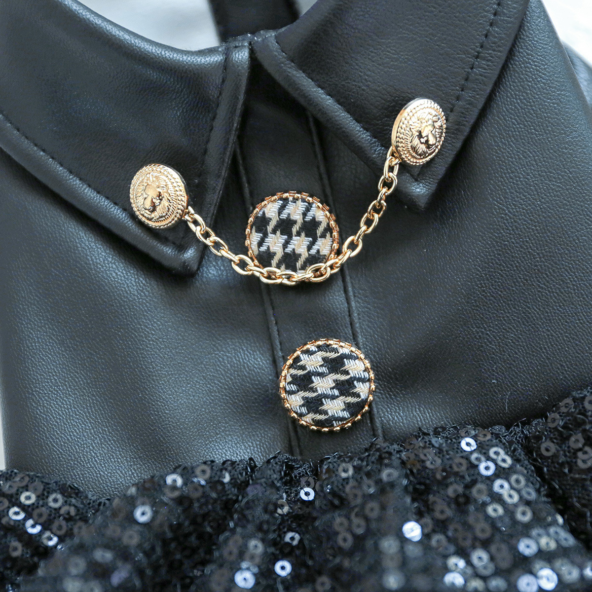 Dog Dress for Small Dog Girl Princess Sequin Dog Tutu Skirt Pet Wedding Outfit Dog Leather Jacket, Warm Puppy Dresses Dog Apparel for Chihuahua Yorkie