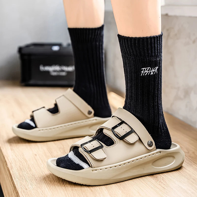 Mens breathable casual sandals summer softsole nonslip outdoor beach shoes fashion comfort youth sports dualpurpose slippers 250523BJ - view 4