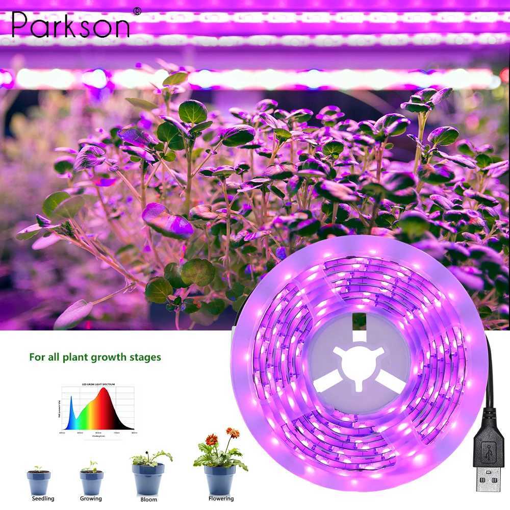 Outdoor Waterproof USB LED Grow Plant Light Strip DC5V 1M 2M 3M Full Spectrum Seedling Grow Tent Greenhouse Hydroponic Phyto LampXJ250526