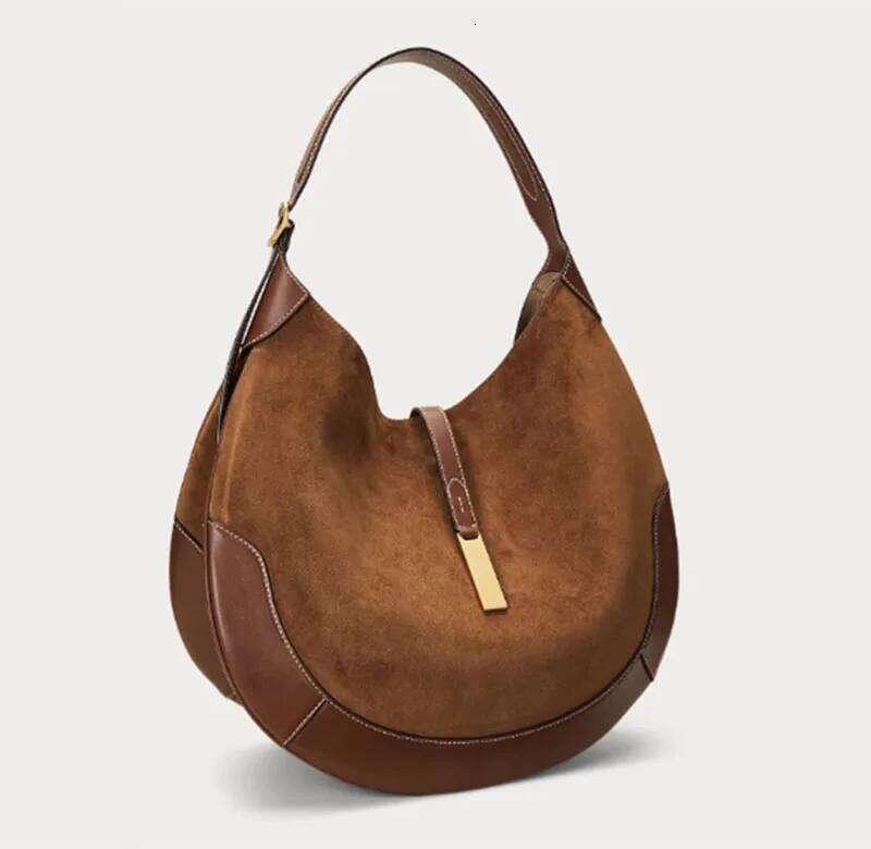 Designer Women Shoulder Bags Maillard Autumn Winter Big Shopper With Small Purse Vintage Faux Suede Large Capacity Tote Bag