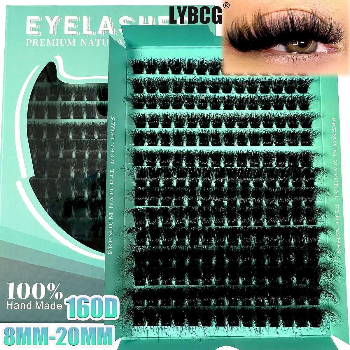160D 8-20mm 5D Fluffy Thick Soft Individual DIY Clusters Eyelash Extension D Curl 280pcs Natural Segmented Eyelash Makeup Tools z250526VHM6