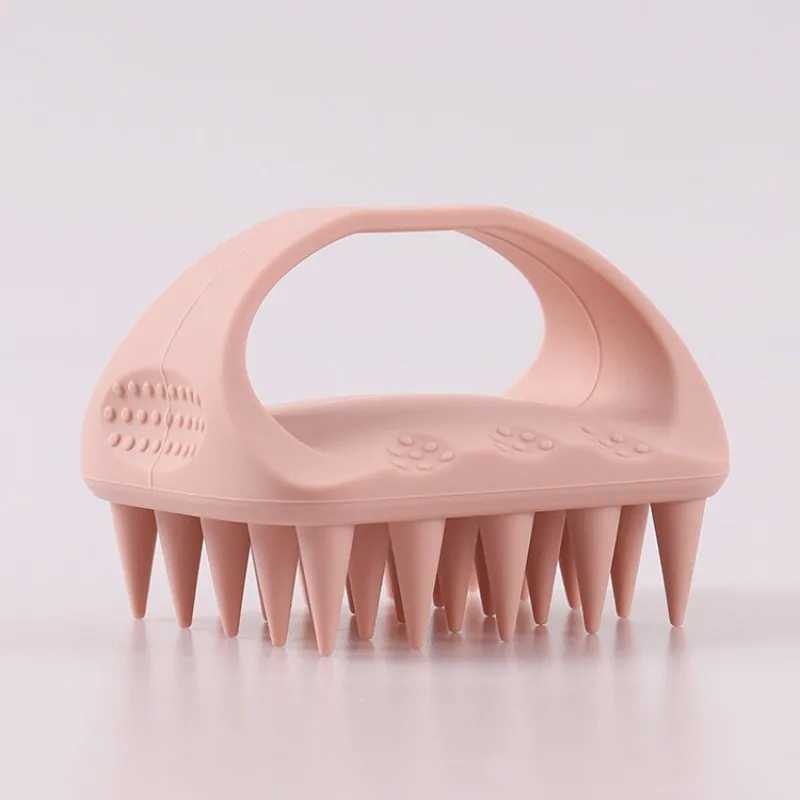 Silicone hair wash brush scalp massage silicone comb square thin hair wash brush R250526