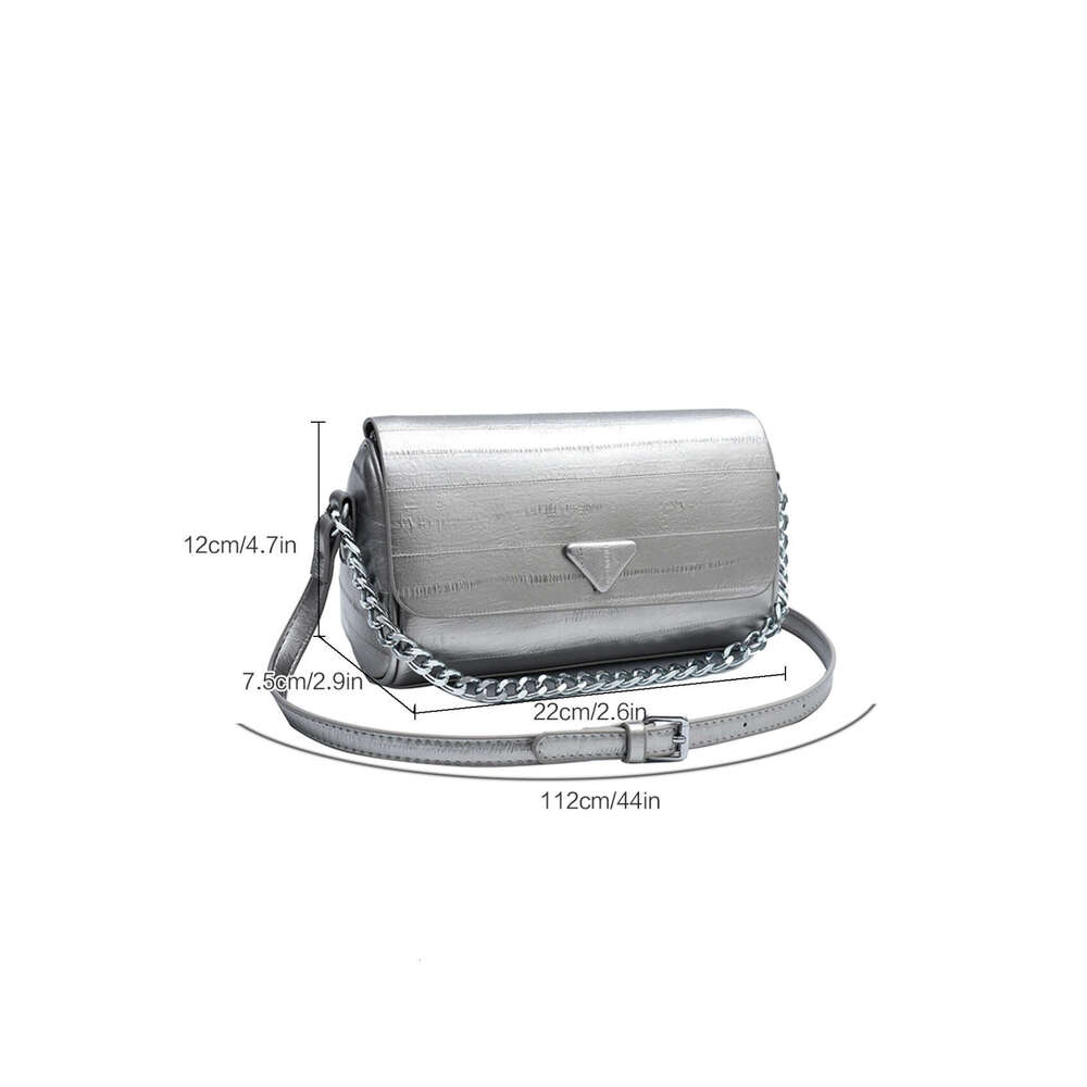 Pillow For Women New High-Quality Textured Chain Crossbody Fashion Versatile Simple Cylinder Bag