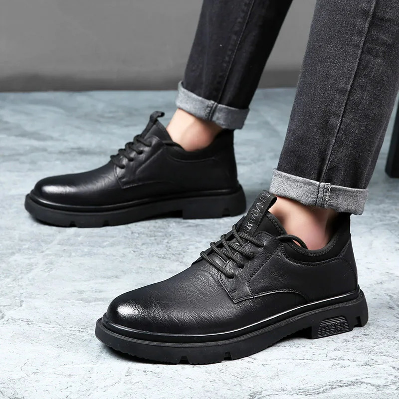 Business Men Oxford Leather Elevator Shoes Lift Sole Man Height Increase Insole 6CM Office Daily Life British 250526