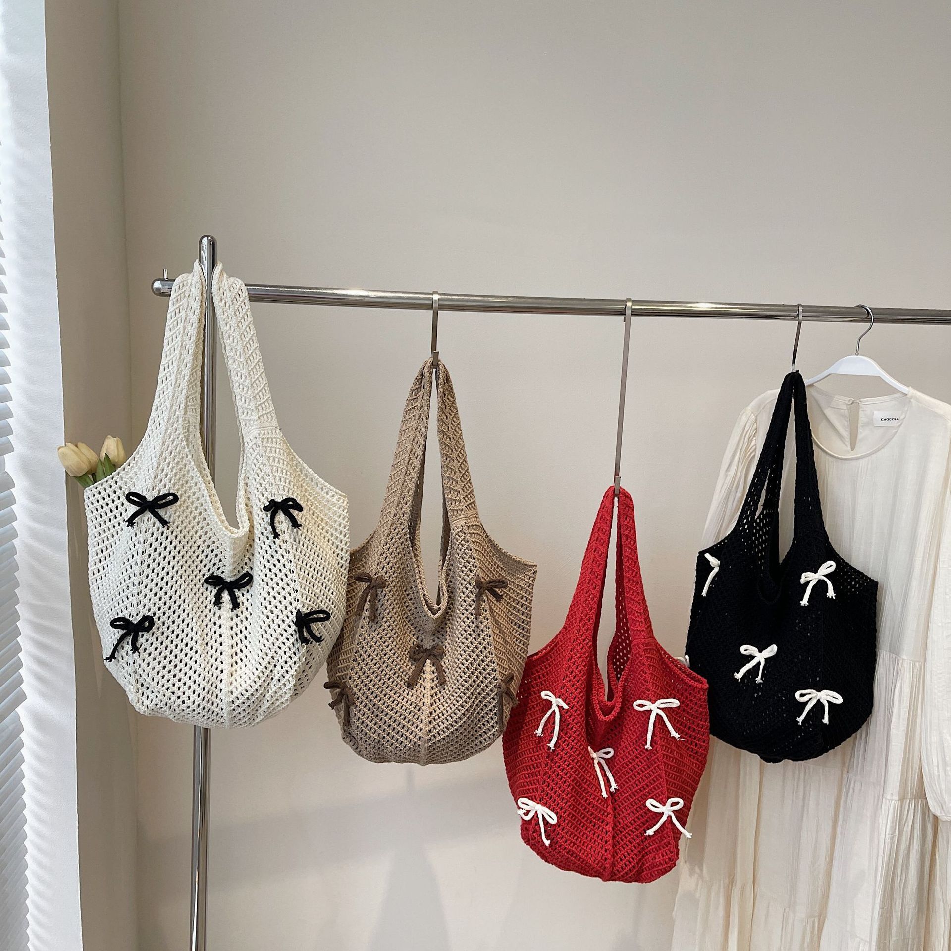 Single Shoulder Women's Underarm Woven Tote 2025 New Korean Style Versatile Knitted Bag