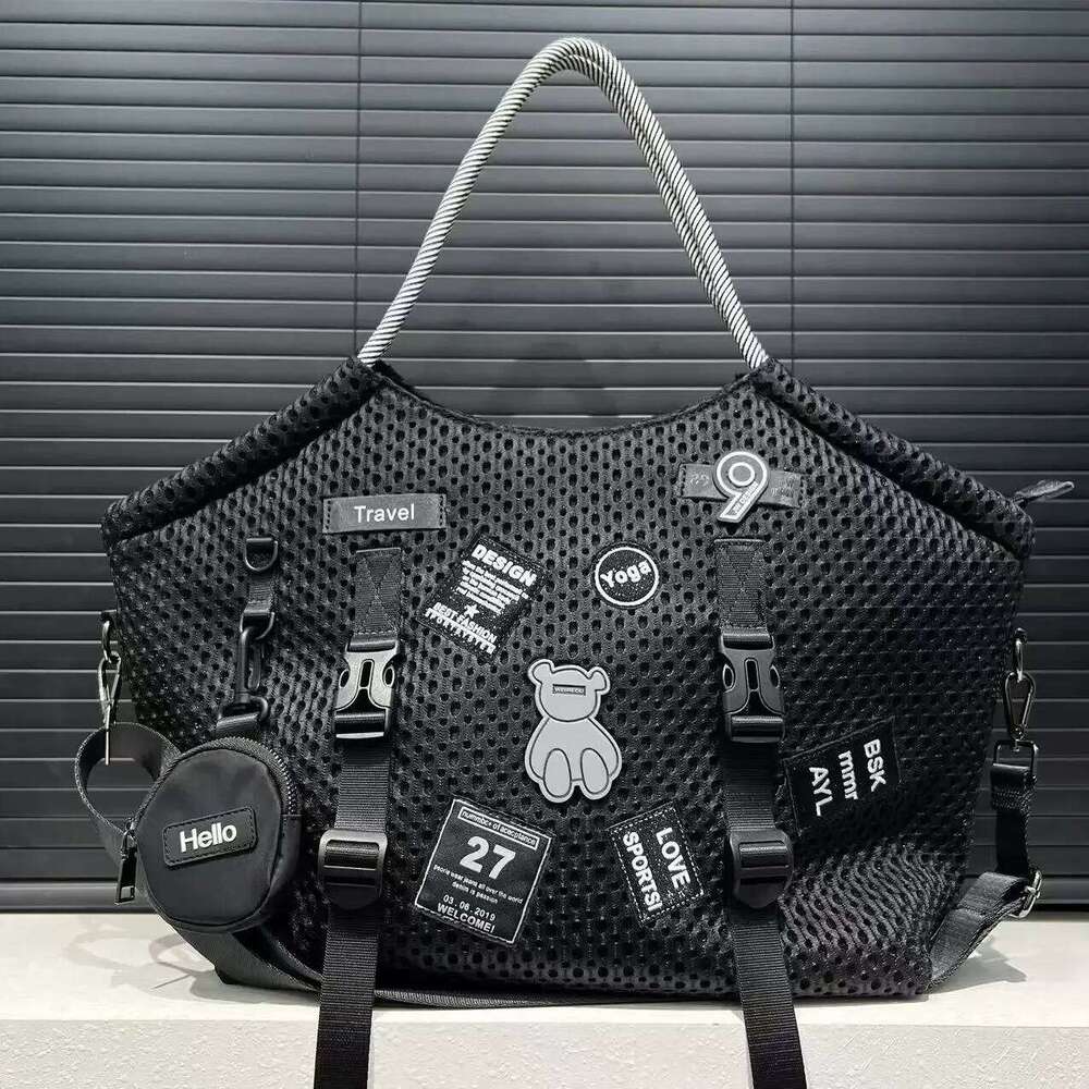 Women's Bags Designer Ladies' Fashionable Cloth Nylon Mesh Travel Shoulder Bag With Large Capacity, Lightweight And Multi Lock Casual Handba