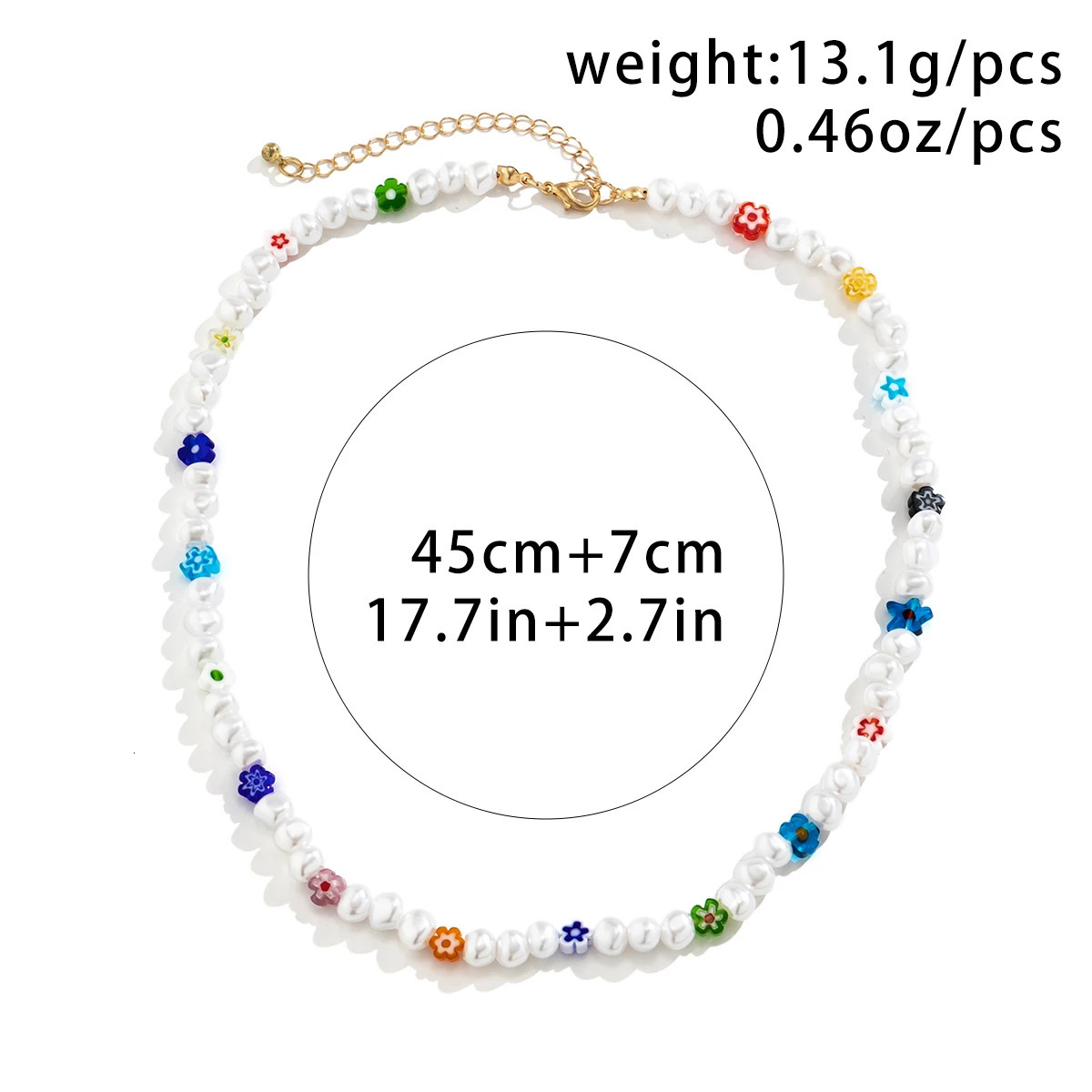 KunJoe Kpop Fashion Irregular Simulated Pearls Flower Choker Necklace For Women Men Bohemia Beaded Collar Y2K Summer Jewelry 250522