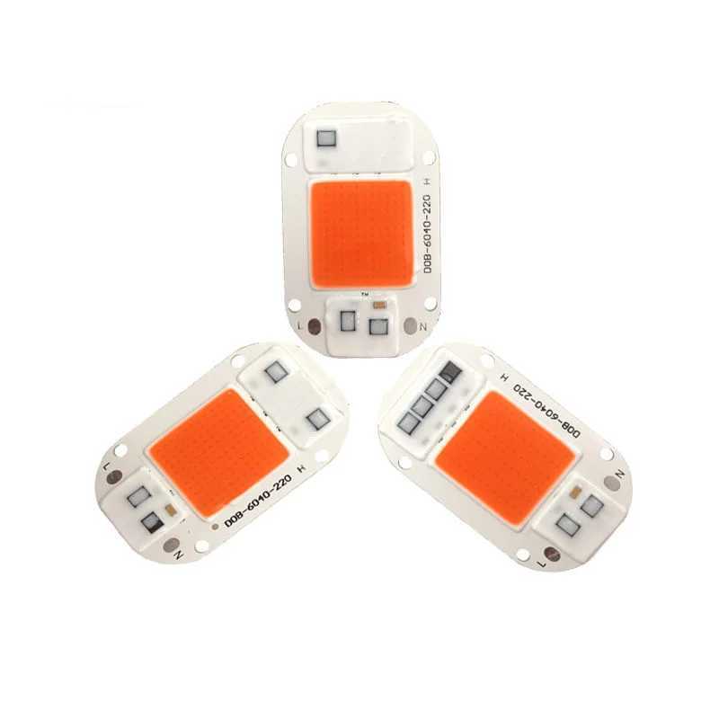 10pcs COB Ship Grow Plant Light 50W LED Lamp Chip LED Beads Lamp Box Full Spectrum No Need Driver Warm Cool White DIY COB LEDXJ250526