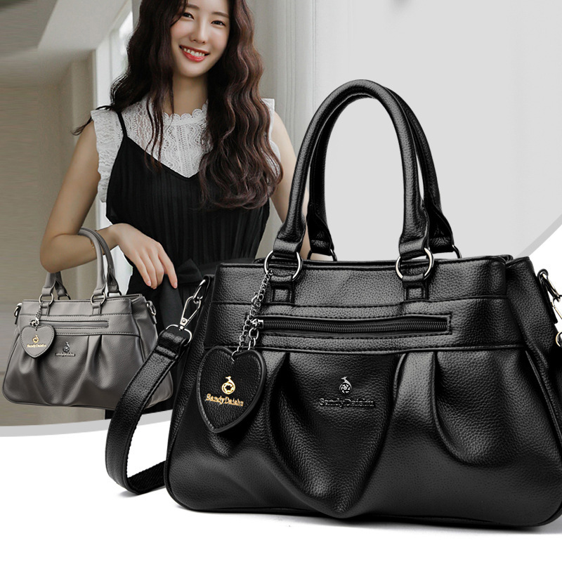 Trendy Brand Women's Bag, Free Shipping, Designer Tote Bag, New Fashionable Multi-layer Hand-held Women's Large Capacity Versatile Single Sh