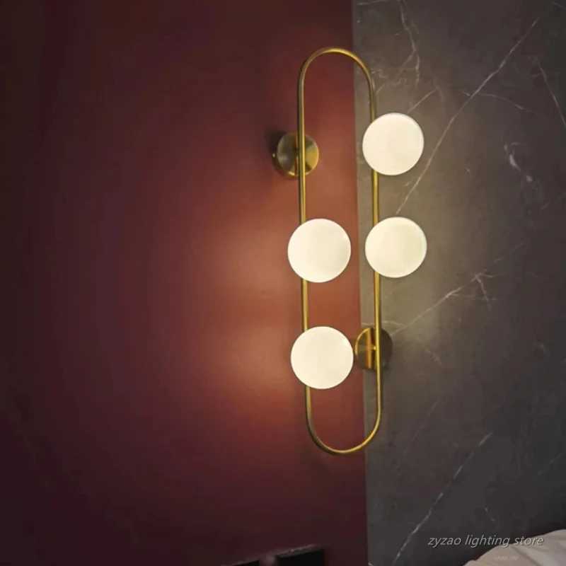 Modern Glass Wall Lights for Home Bedroom Decoration Art Background Wall Lamps Staircase Hallways Hotel Bedside Interior SconceXJ250526