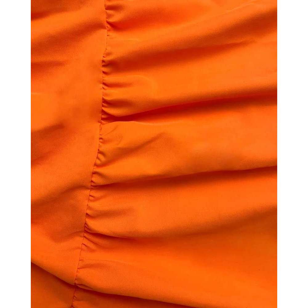 Solid Color Commuting Mid Waist Sexy Camisole Big Swing Dress Fashionable Casual Set