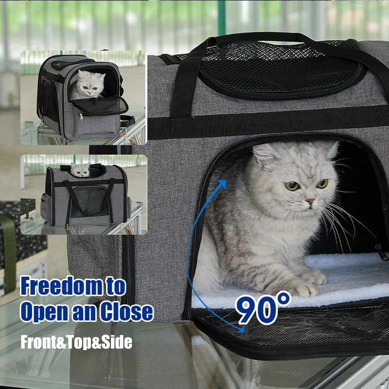 Portable Hard Shell Pet Transporter Backback Ideal For Cars/Airplanes w/ Easy Folding Feature Foldable Breathable COLLAPSIBLE PET BAG FOR EASY STORAGE