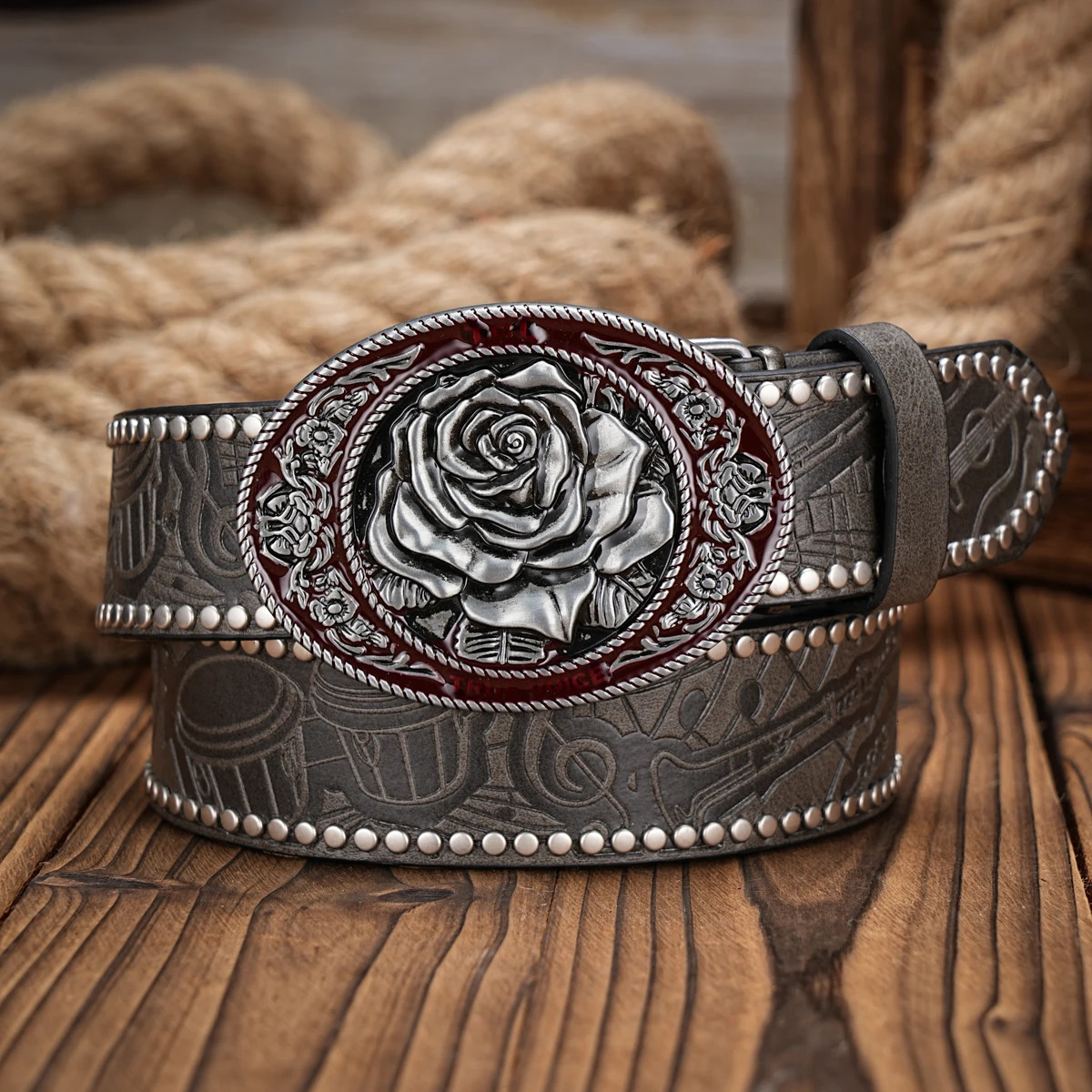 Men Women-Western-Cowboy-PU Leather-Belts - Vintage horse Belt Floral Engraved Buckle Belt for Jeans 250520