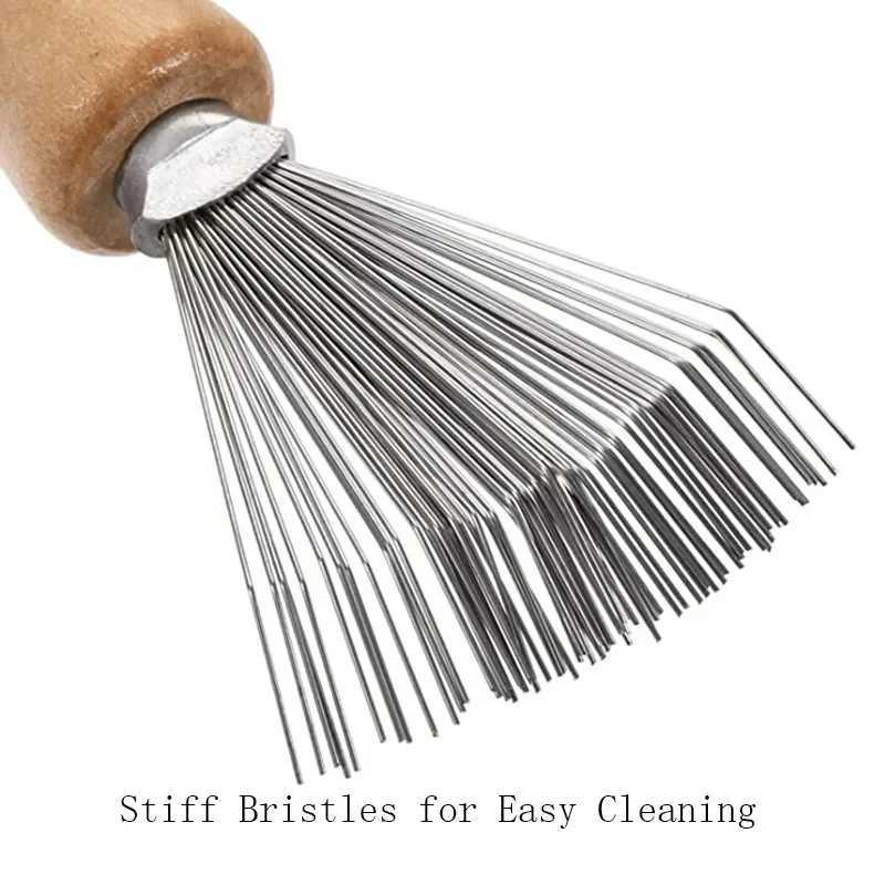 1PCS Wooden Comb Cleaner Delicate Cleaning Removable Hair Brush Comb Cleaner Tool Handle Embeded Tool Broken Hair Cleaner R250526