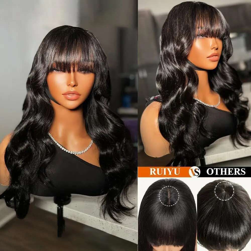 HAIRTIME Wholesale Wig Bang Wig,Cuticle Aligned Peruvian Human Wig, Virgin Hair Vendor Body Wave Wigs W