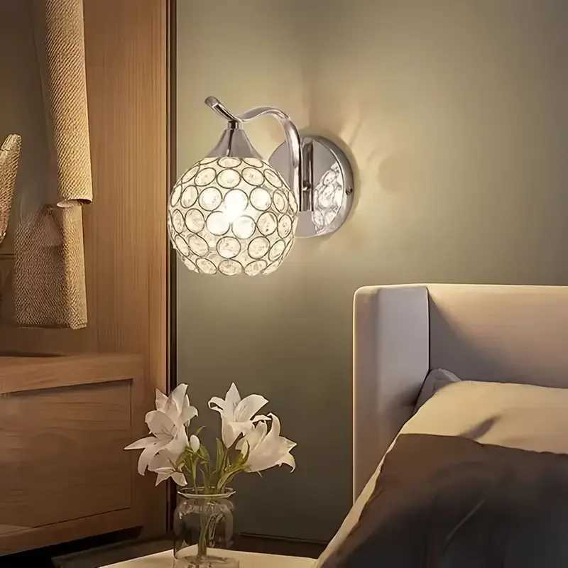 Modern Luxury Crystal Wall Lamp E27 Fashion Art Living Room Lighting Fixtures for Bedroom Study Hotel Aisle Gold Corridor LightXJ250526