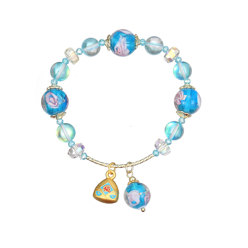 Handstring Creativity Loong Boat Festival Pendant Crystal Girl Fresh and Cute Fu Zi High Zongzi Bracelet