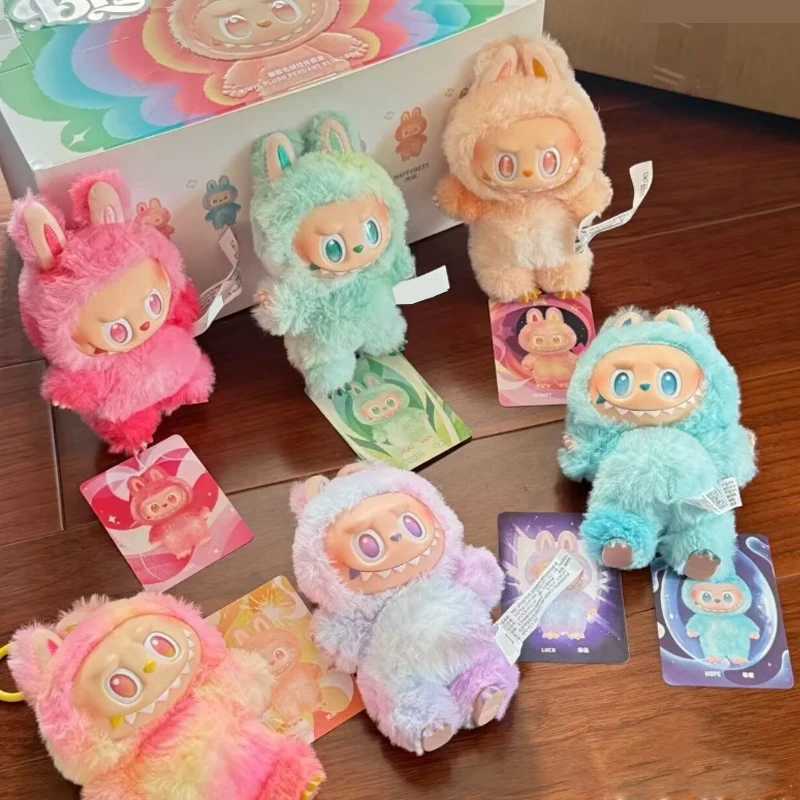 1 1 High Quality Kawaii Monster 17cm Labubu doll The Monsters Blind Box Heartbeat Macaron Vinyl Face surprise Box Keychain Gift XJ250524