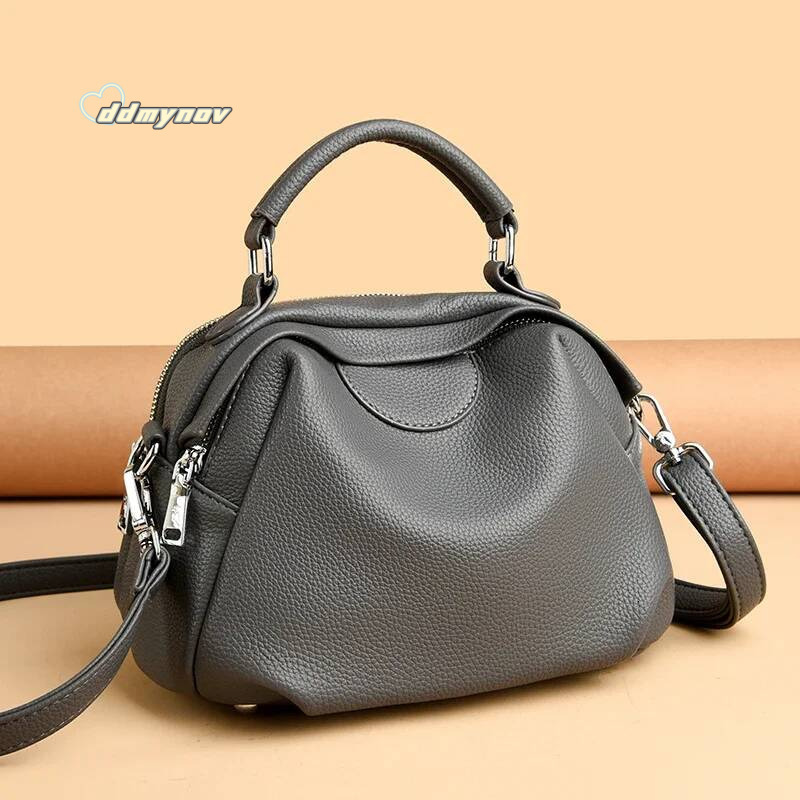 High Quality Soft Leather Tote Fashion Women Shoulder Messenger Large Capacity Wear-resistant Bag Handbag Sac ddmynov