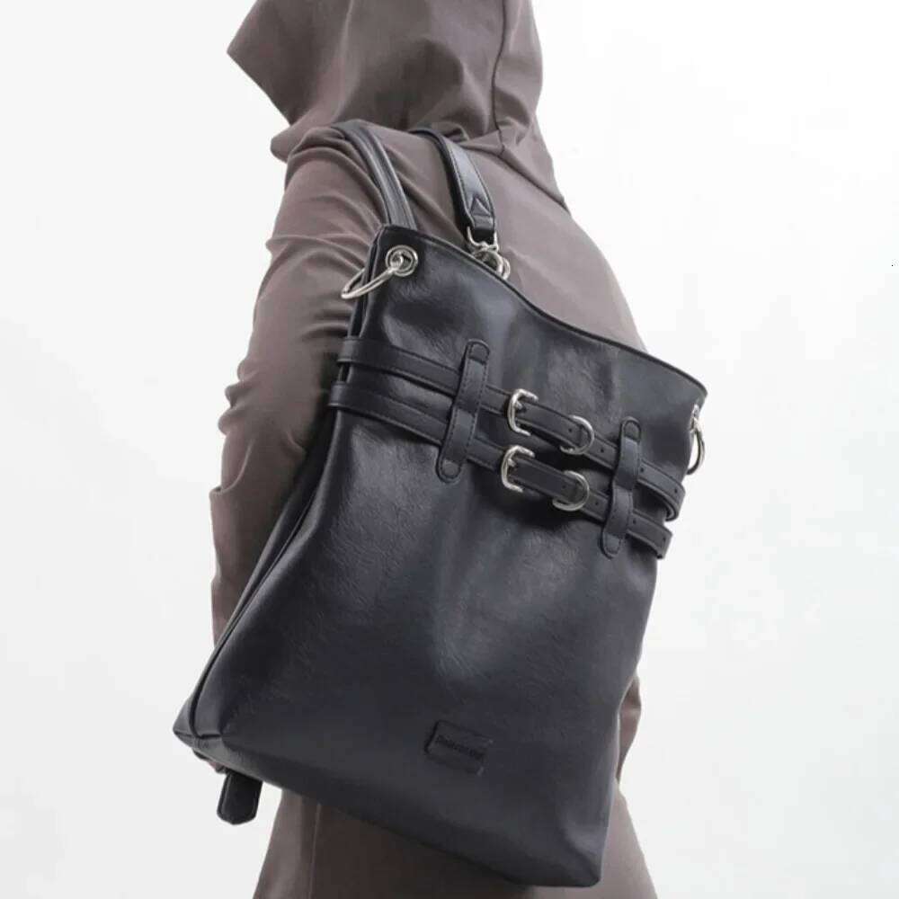 Women's Bags Designer Ladies' Fashion Y2k Spicy Girl Buckle Backpack With Large Capacity Retro Vintage Multi Functional Diagonal Cross Bag