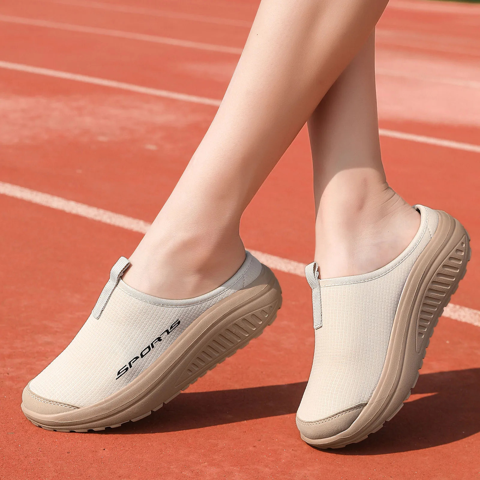 womens slippers personality half fashion casual shoesPlatform shoes light and comfortable antislip wear 250526BJ - view 5