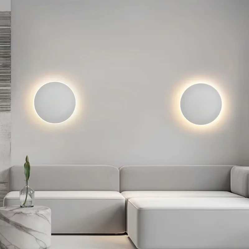 Indoor Round Wall Lamp/Modern Minimalist Style Bedroom Bedside Table Staircase Porch/LED Light Source Human Body Touch SensorXJ250526