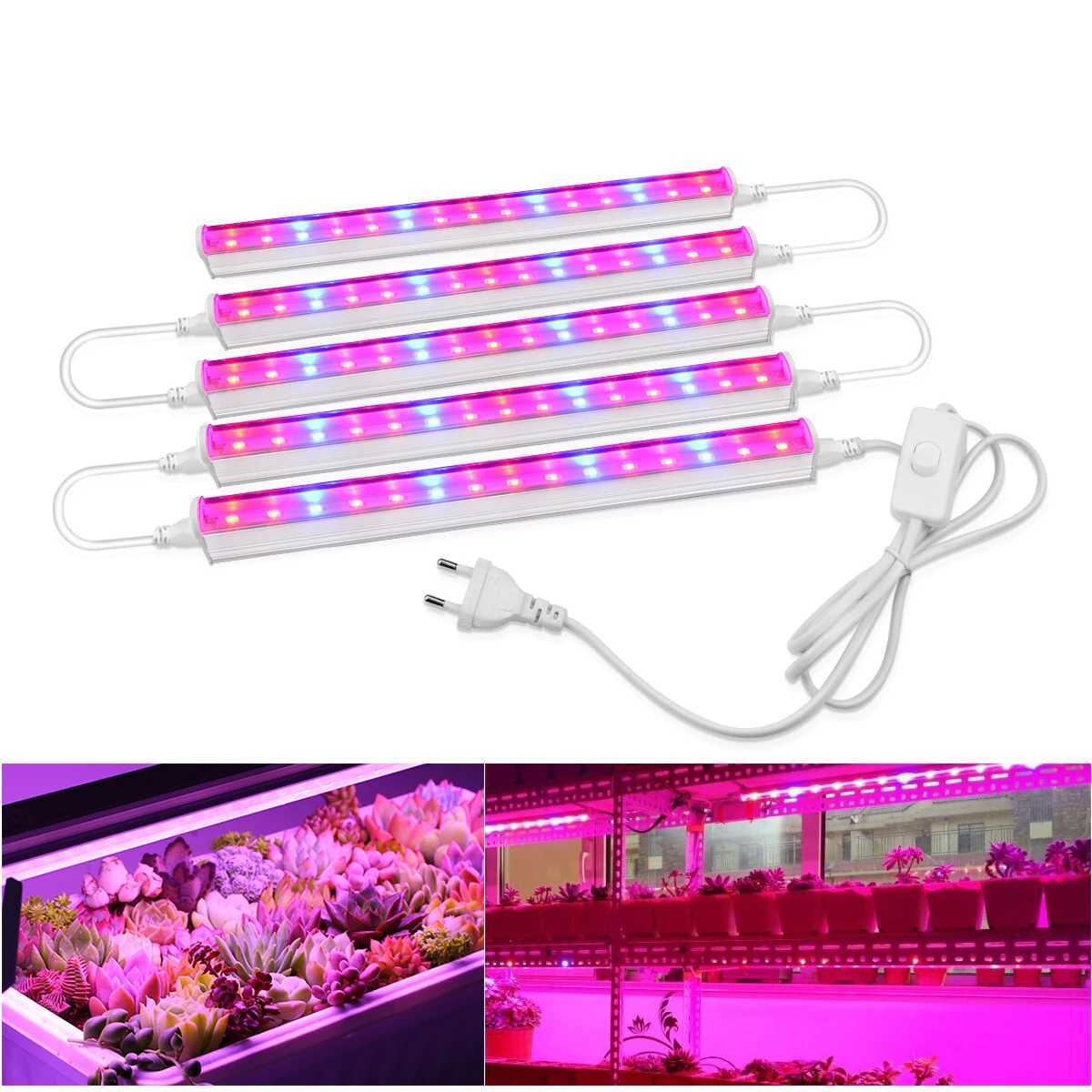 29cm 110V 220V Full Spectrum LED Grow Light T5 Tube LED Phyto Lamps Grow LED Lamp Bar Light Hydroponic Plant Growth LightXJ250526