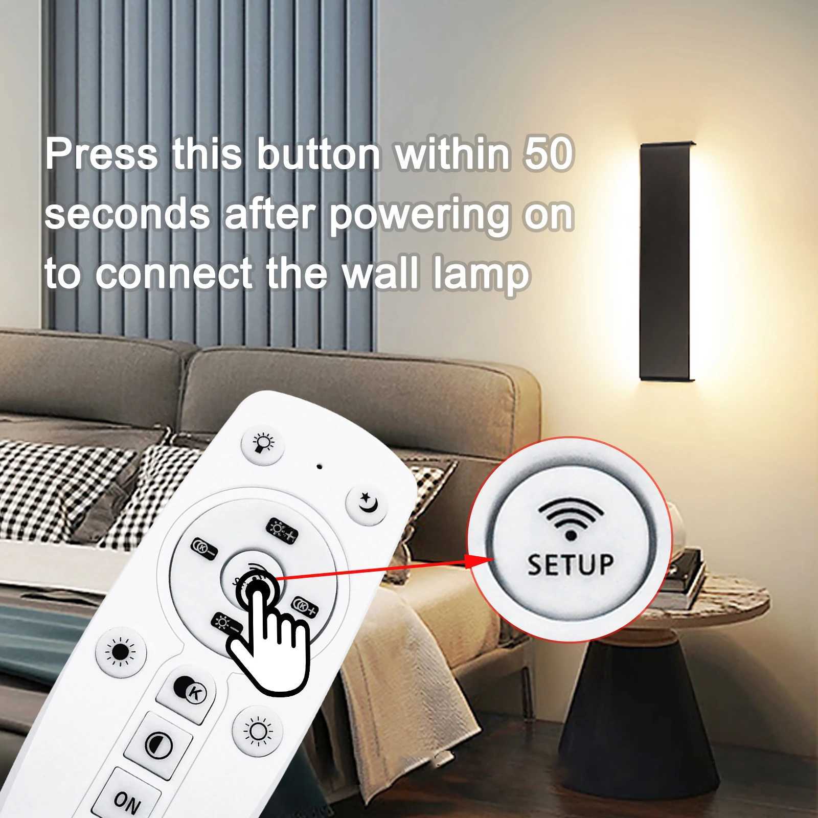2.4G Remote Control Dimming Wall lamp LED 16W Wall Light Modern Wall Lamps Indoor Wall Lights Including LED Plate 110V-260V forXJ250526
